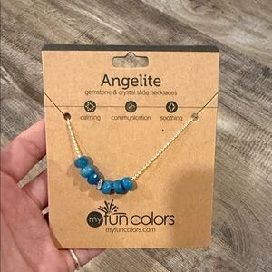 NWT Angelite Blue Gemstone Necklace